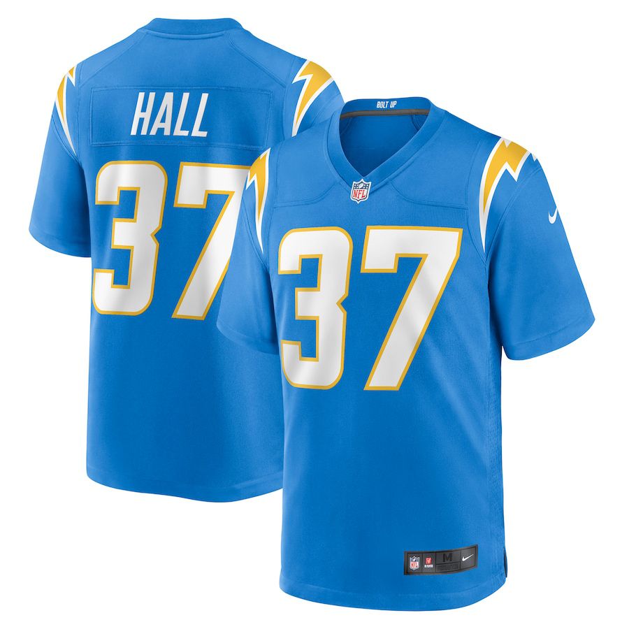 Men Los Angeles Chargers #37 Kemon Hall Nike Powder Blue Game NFL Jersey->los angeles chargers->NFL Jersey